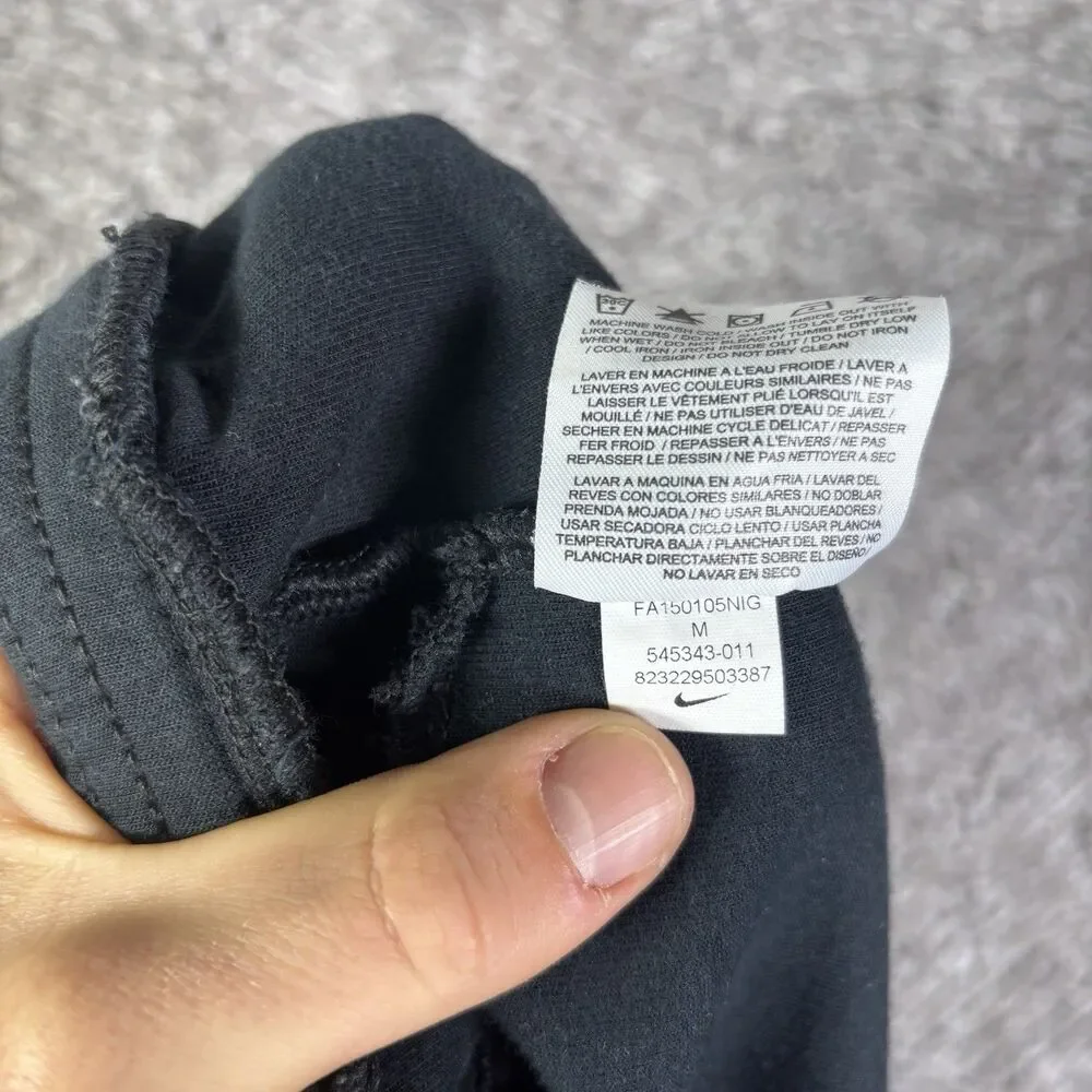 Nike Tech Fleece Sweatpants Mens Medium Black Activewear Training Zip Pockets